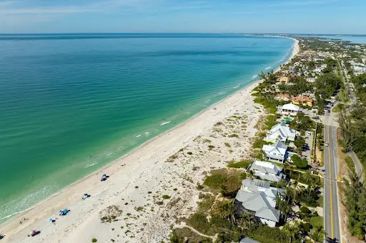 bird's eye view of a Florida beach